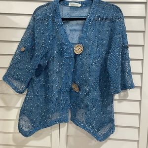 coverall with large buttons size medium